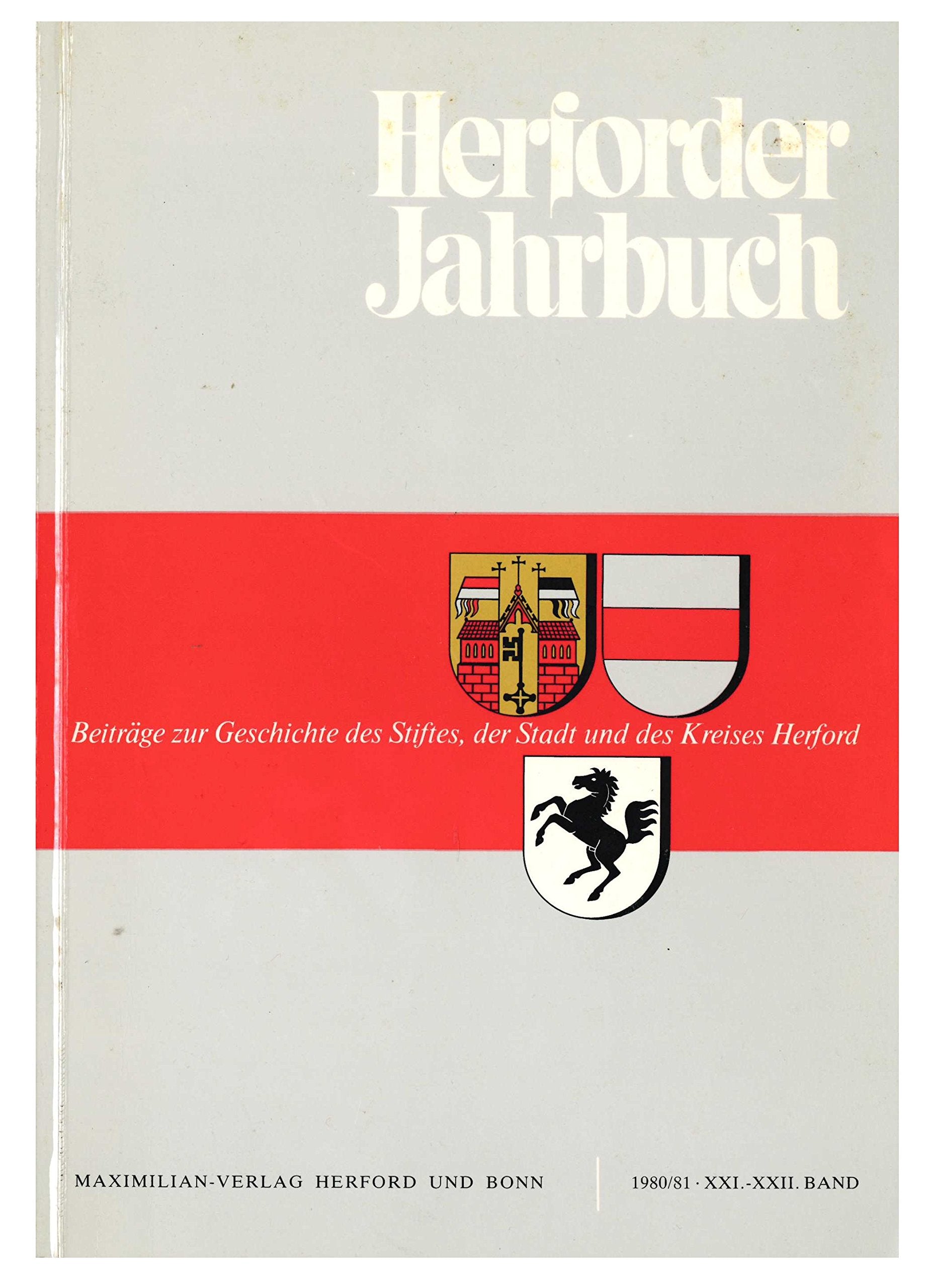 Herforder Jahrbuch 1980/81 Band XXI/XXII Politics & History