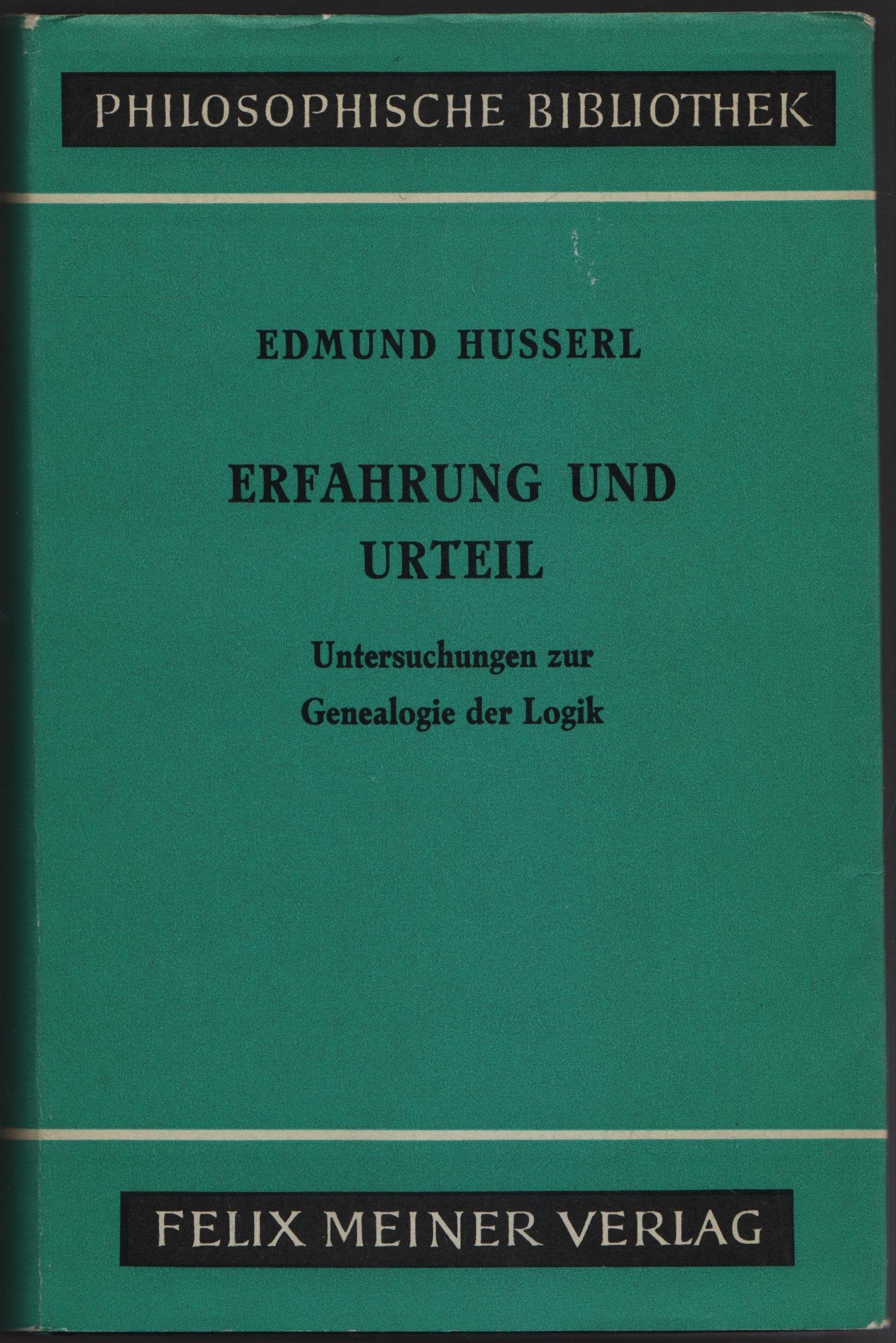 Erfahrung und Urteil : Untersuchungen zur Genealogie der Logik. Philosophy