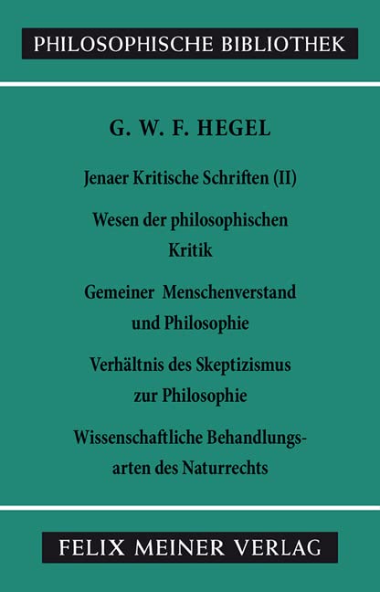 Jenaer Kritische Schriften II book