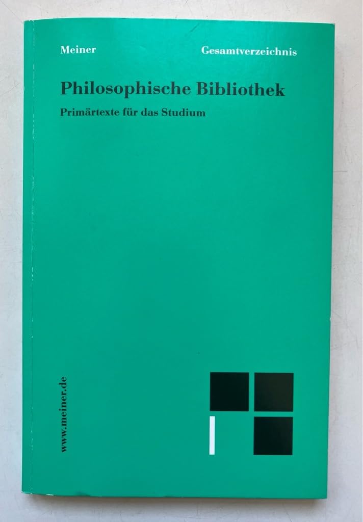 Philosophische Bibliothek Gesamtverzeichnis Books