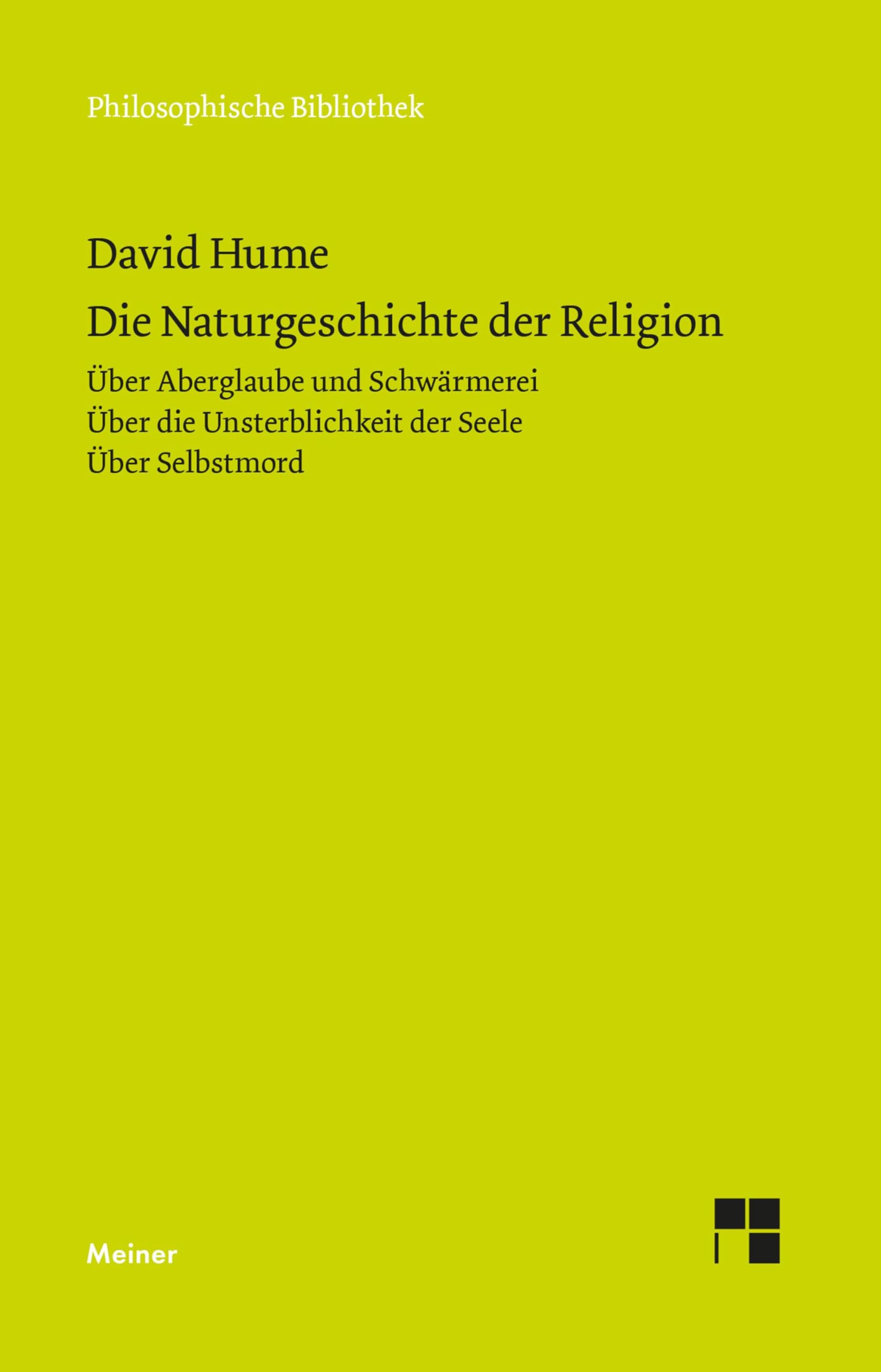 Die Naturgeschichte der Religion Philosophy