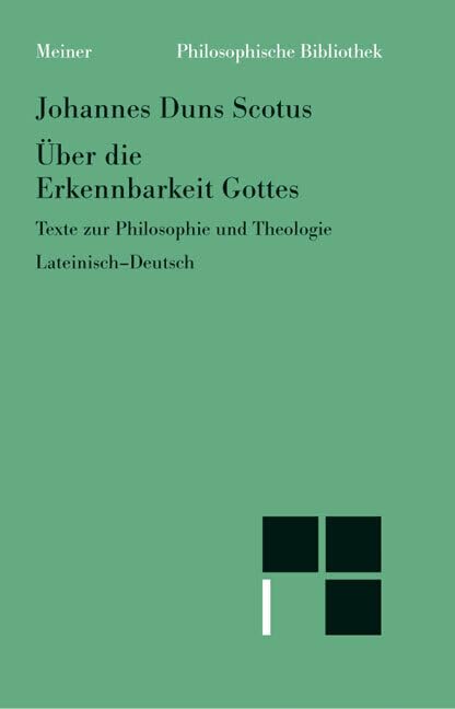Über die Erkennbarkeit Gottes Philosophy