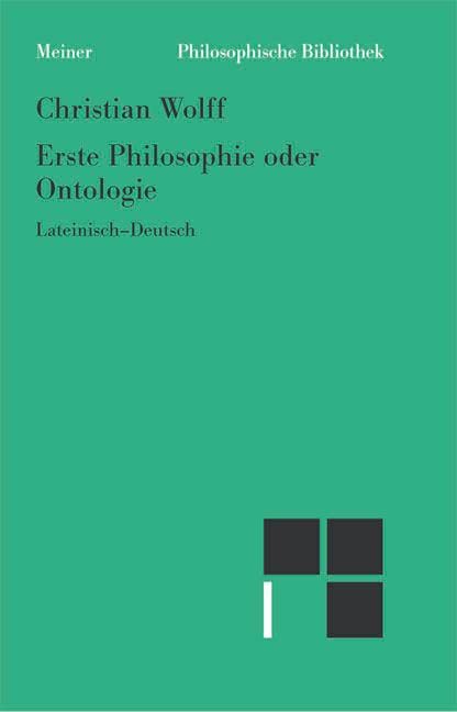 Erste Philosophie oder Ontologie Philosophy Books