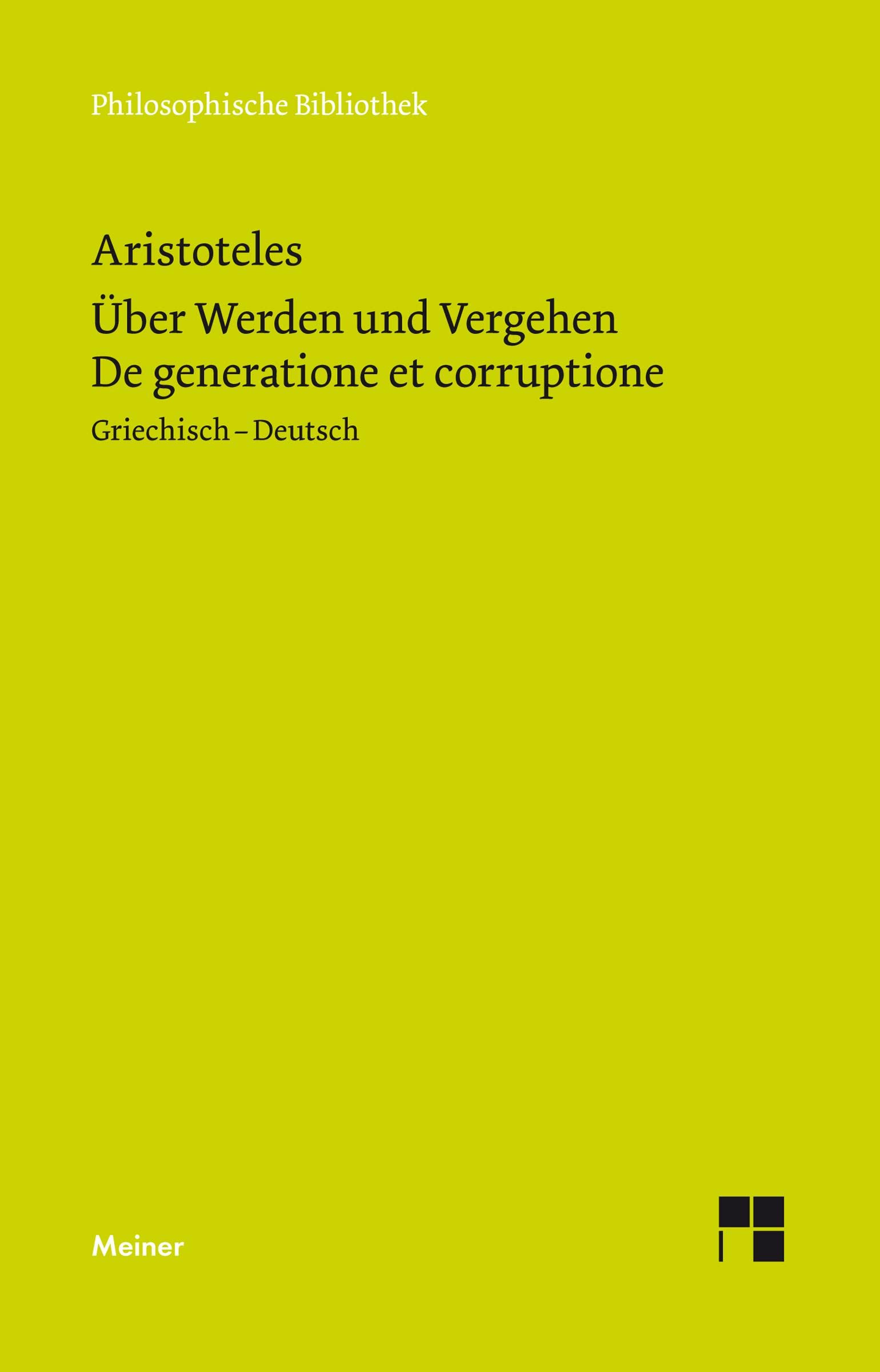 Über Werden und Vergehen Philosophy Books
