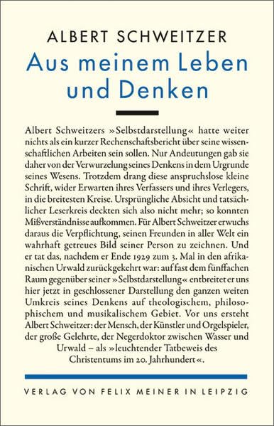 Aus meinem Leben und Denken Philosophy