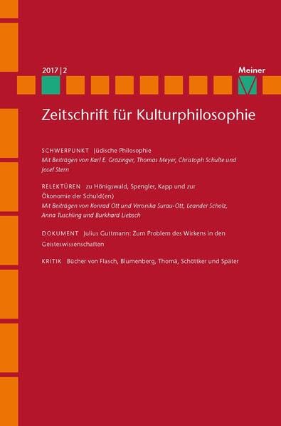 Jüdische Philosophie (Zeitschrift für Kulturphilosophie) Philosophy