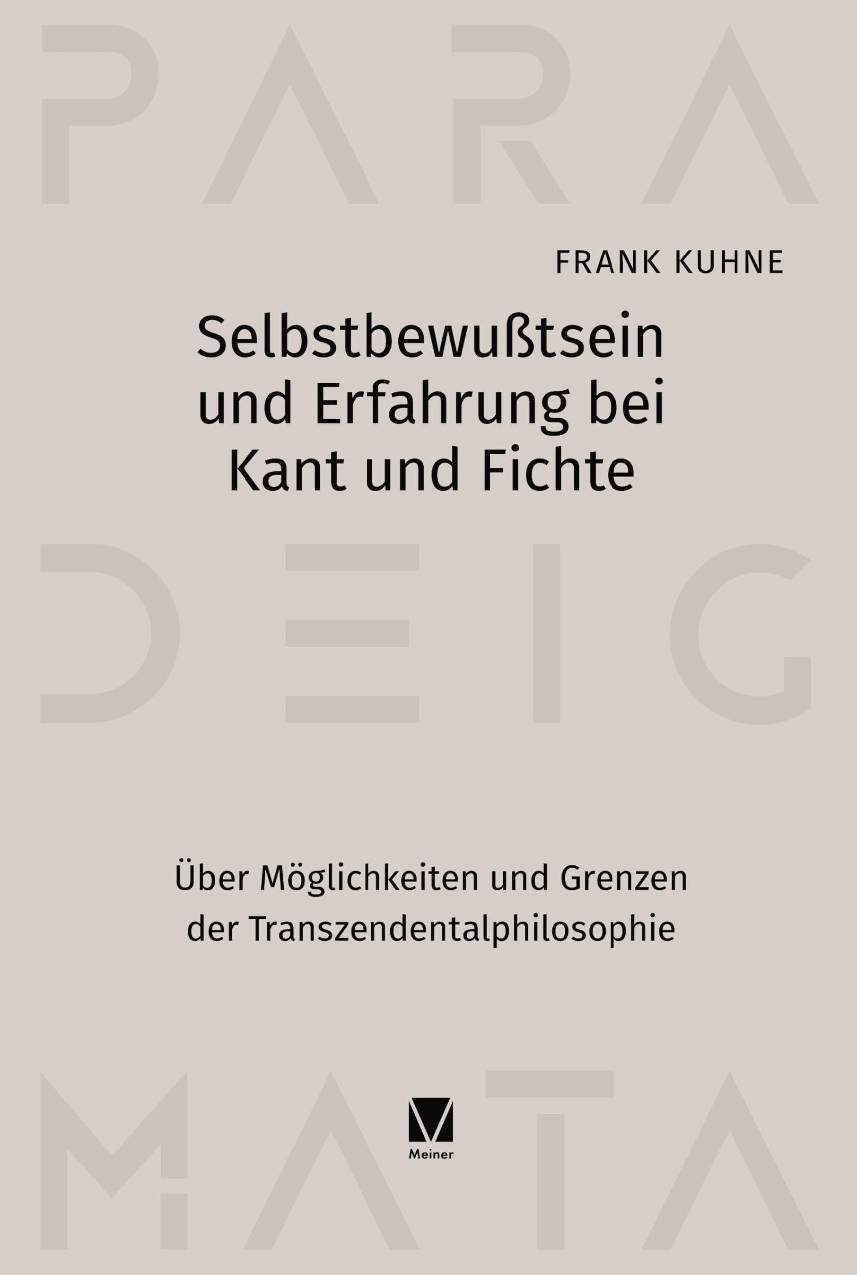 Selbstbewußtsein und Erfahrung bei Kant und Fichte Philosophy