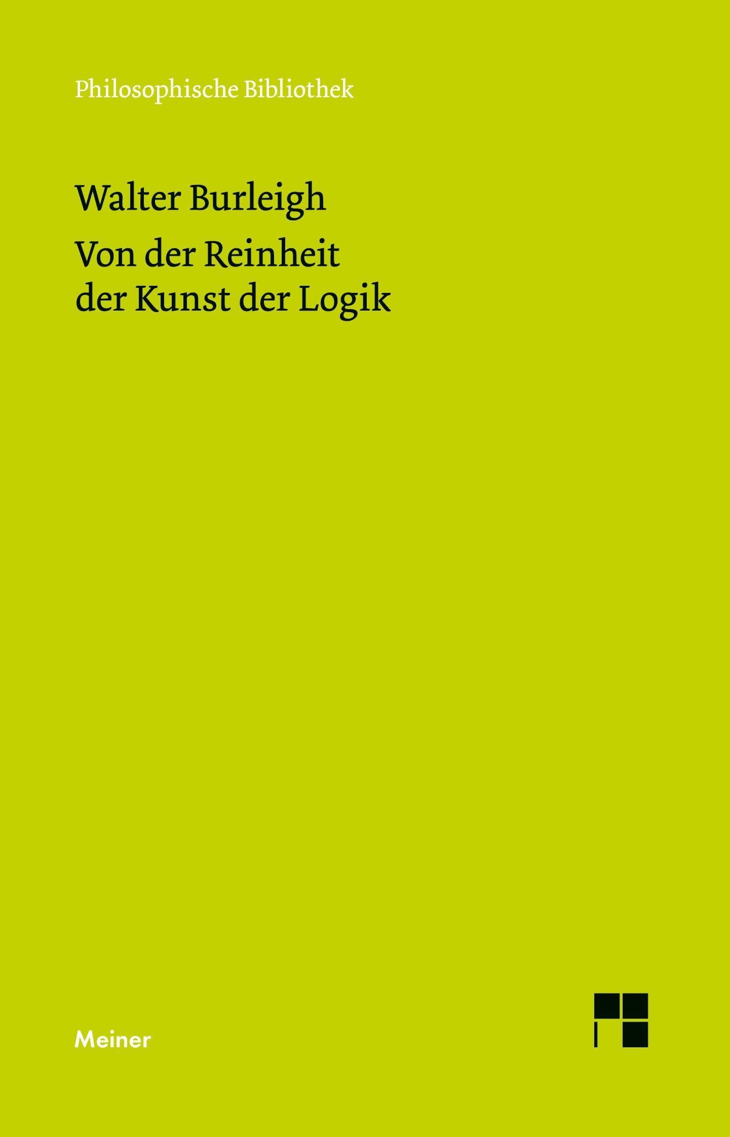 Von der Reinheit der Kunst der Logik Philosophy