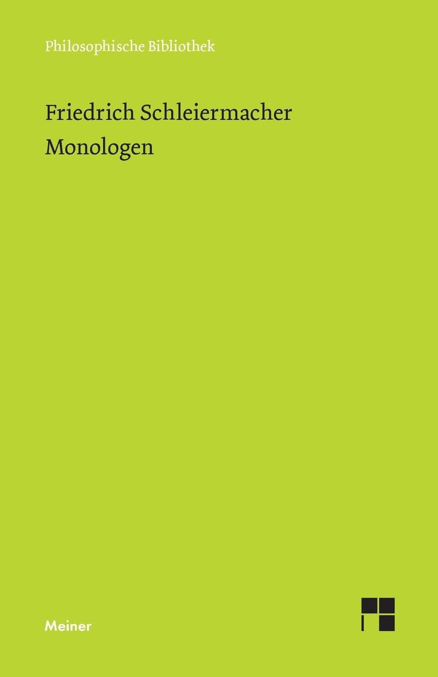 Monologen nebst den Vorarbeiten Philosophy