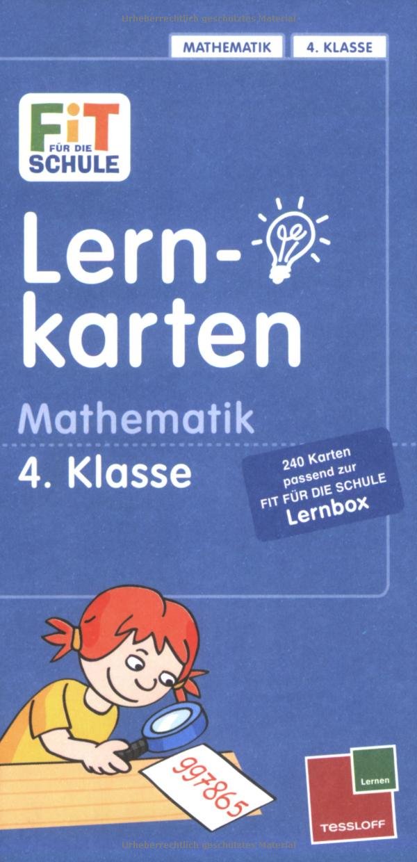 Fit für die Schule: Lernkarten Mathematik 4. Klasse: Mit 240 Lernkarten Study Guides