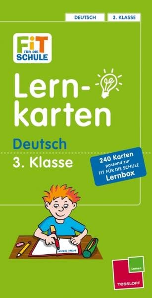 Fit für die Schule: Lernkarten Deutsch 3. Klasse: Mit 240 Lernkarten (Fit für die Schule / Das musst du wissen!) Study Guides
