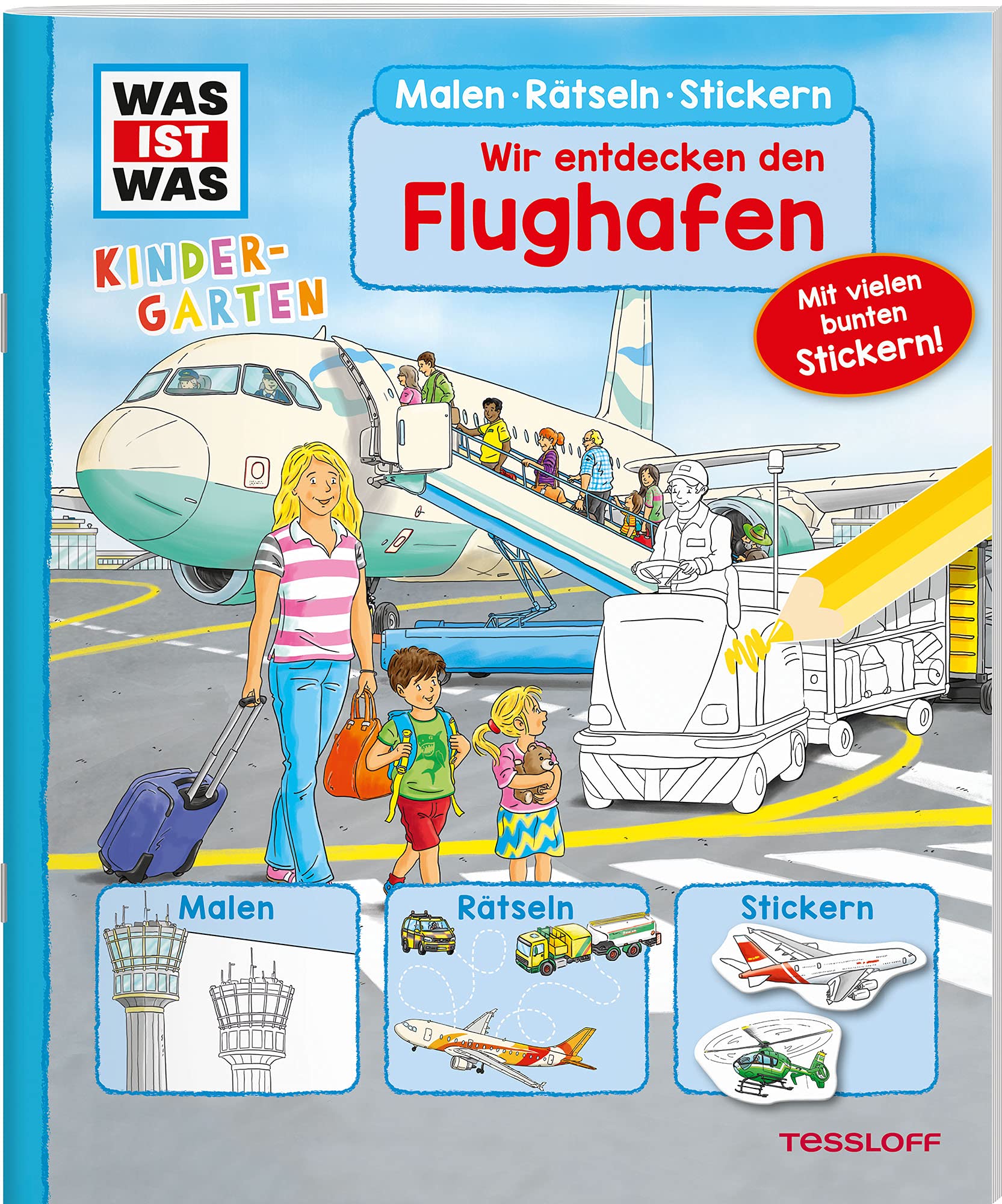 WAS IST WAS Kindergarten Malen Rätseln Stickern Wir entdecken den Flughafen Non-fiction
