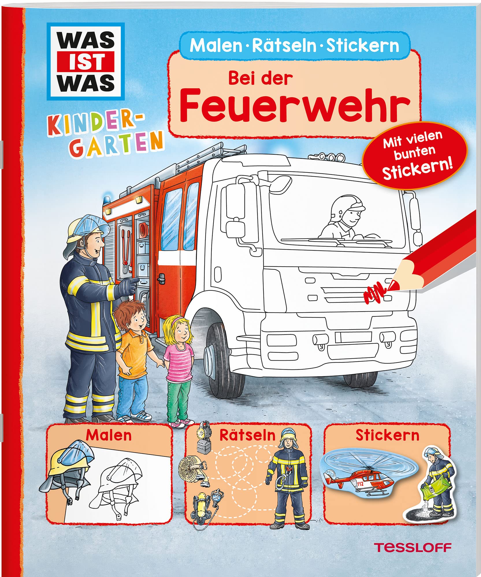 WAS IST WAS Kindergarten Malen Rätseln Stickern Bei der Feuerwehr Social Sciences