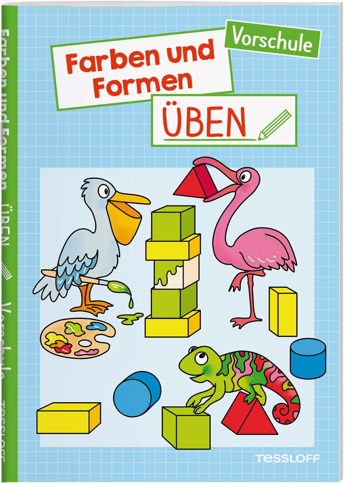 Farben und Formen üben. Vorschule Study Guides