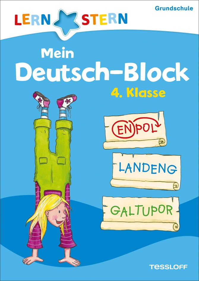 LERNSTERN Mein Deutsch-Block 4. Klasse: Wortspiele, Bilderrätsel, Scherzfragen Study Guides