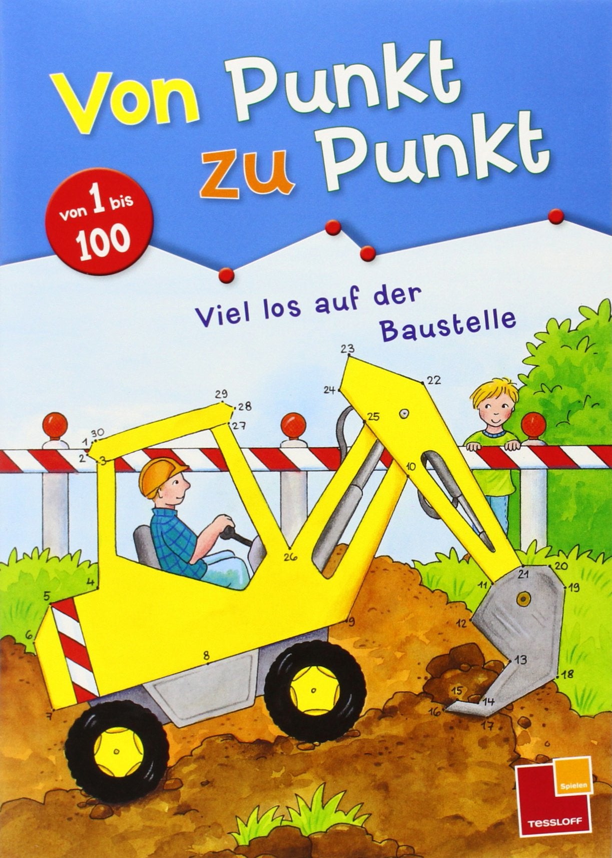 Von Punkt zu Punkt 1 bis 100. Viel los auf der Baustelle Tiptoi & Games