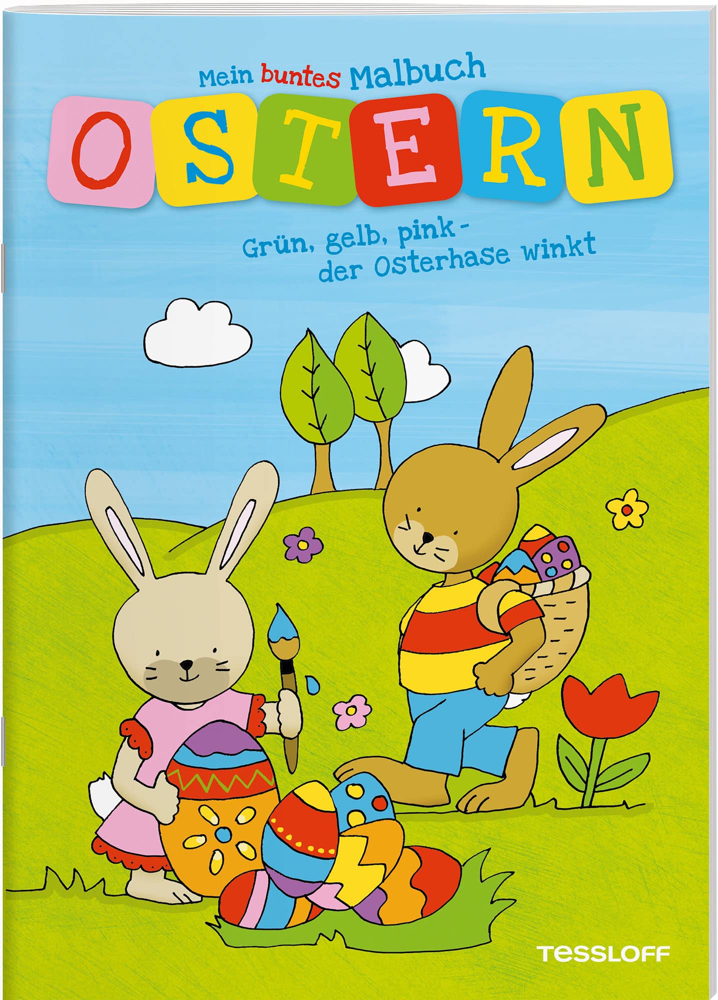 Mein buntes Malbuch Ostern. Grün, gelb, pink - der Osterhase winkt Non-fiction