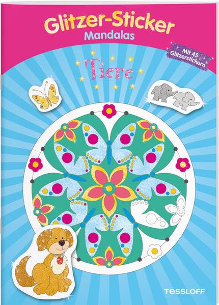 Glitzer-Sticker-Mandalas Tiere. Malbuch ab 5 Jahren Tiptoi & Games