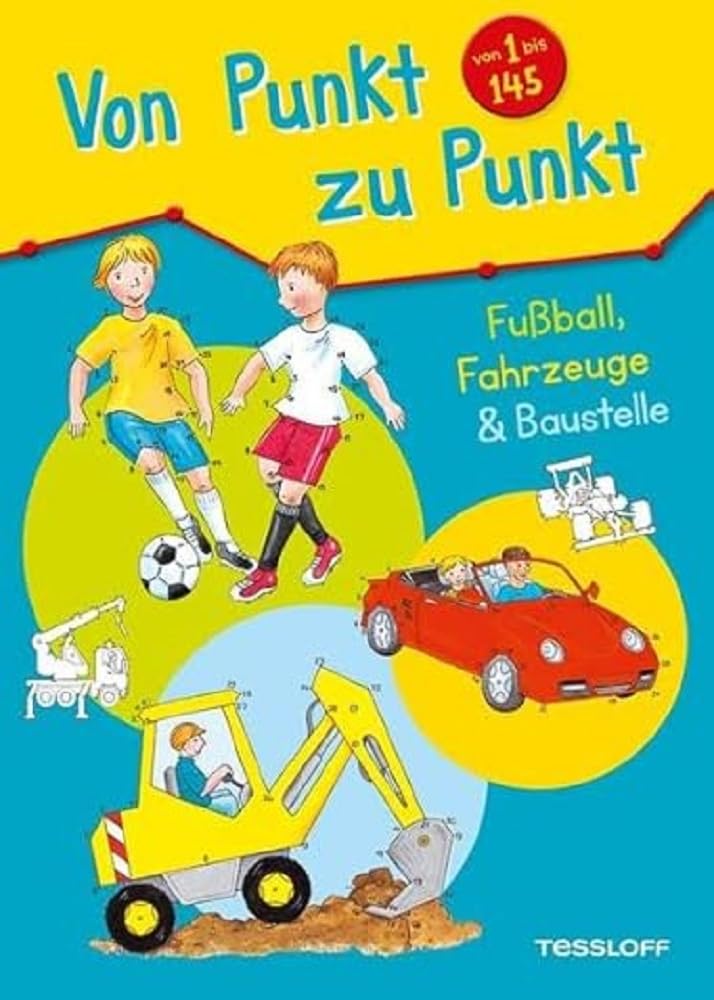 Von Punkt zu Punkt. Fußball, Fahrzeuge & Baustelle Tiptoi & Games