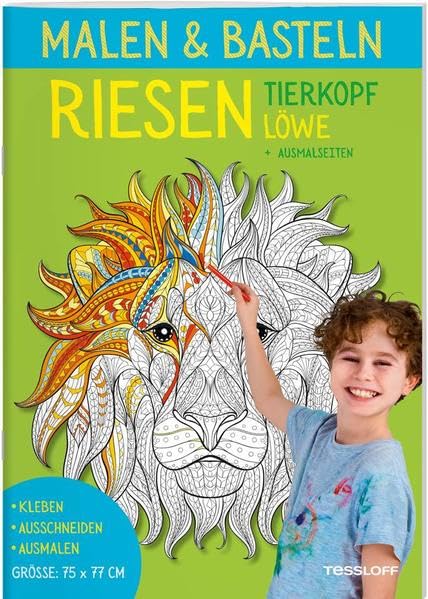 Malen & Basteln. RIESEN Tierkopf Löwe book