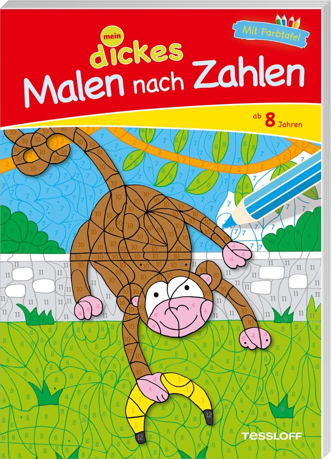 Mein dickes Malen nach Zahlen ab 8 Jahren Tiptoi & Games