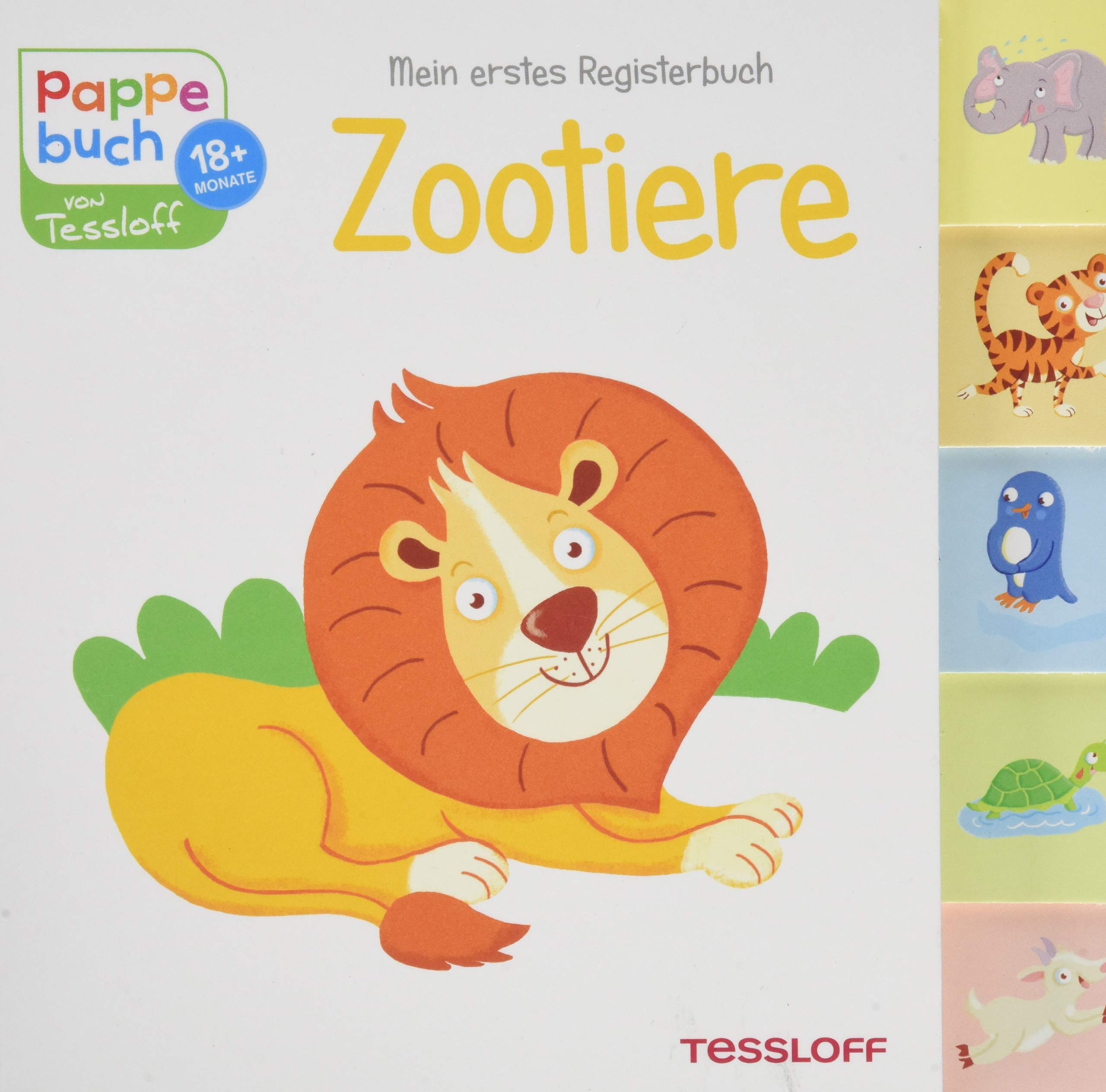 Mein erstes Registerbuch Zootiere: Für Kinder ab 18 Monaten (Bilderbuch ab 18 Monate) Non-fiction