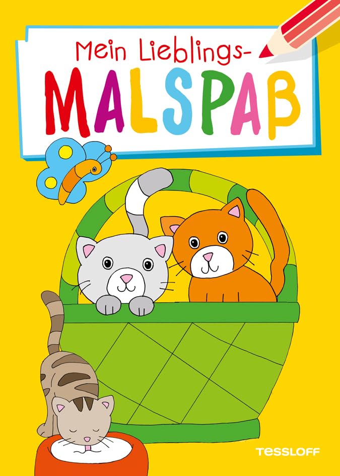 Mein Lieblingsmalspaß (Katzen): Hund, Huhn, Vampir und Prinzessin kunterbunt ausmalen! (Malbücher und -blöcke) Tiptoi & Games