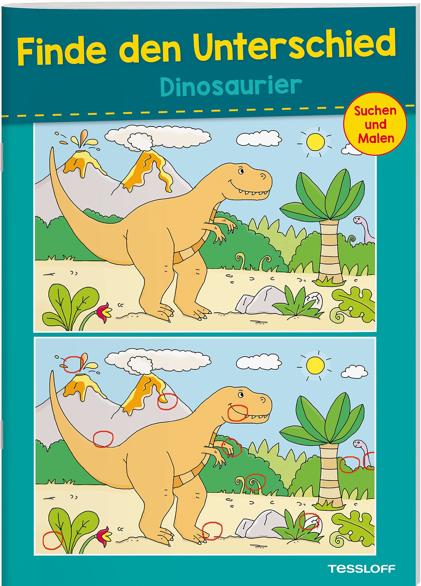 Finde den Unterschied. Dinosaurier: 24 kniffelige Suchbilder mit Lösungsteil (Rätsel, Spaß, Spiele) Leisure, Home & Garden