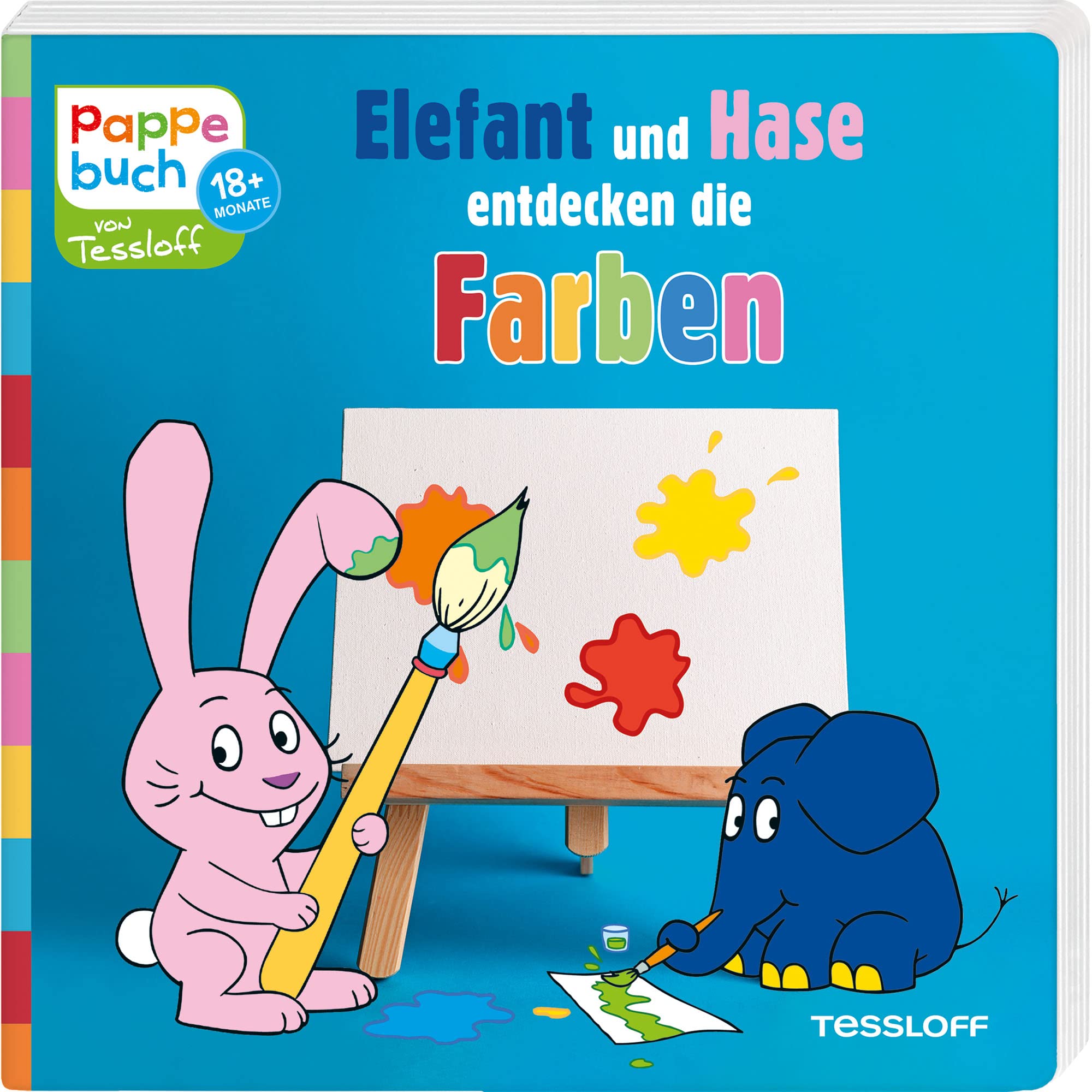 Pappebuch. Elefant und Hase entdecken die Farben Tiptoi & Games