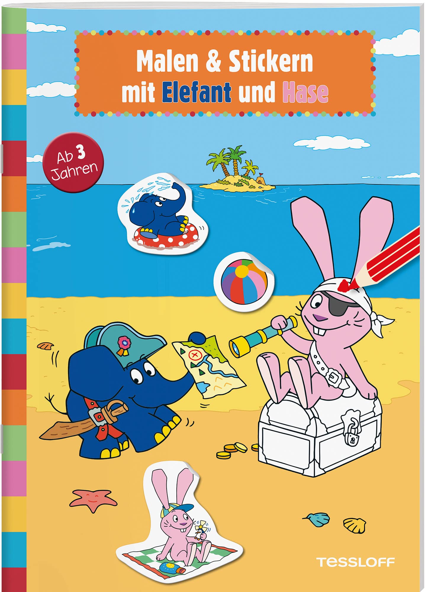Malen & Stickern mit Elefant und Hase: Elefantastischer Malspaß für Kindergartenkinder (Rätsel, Spaß, Spiele) Leisure, Home & Garden