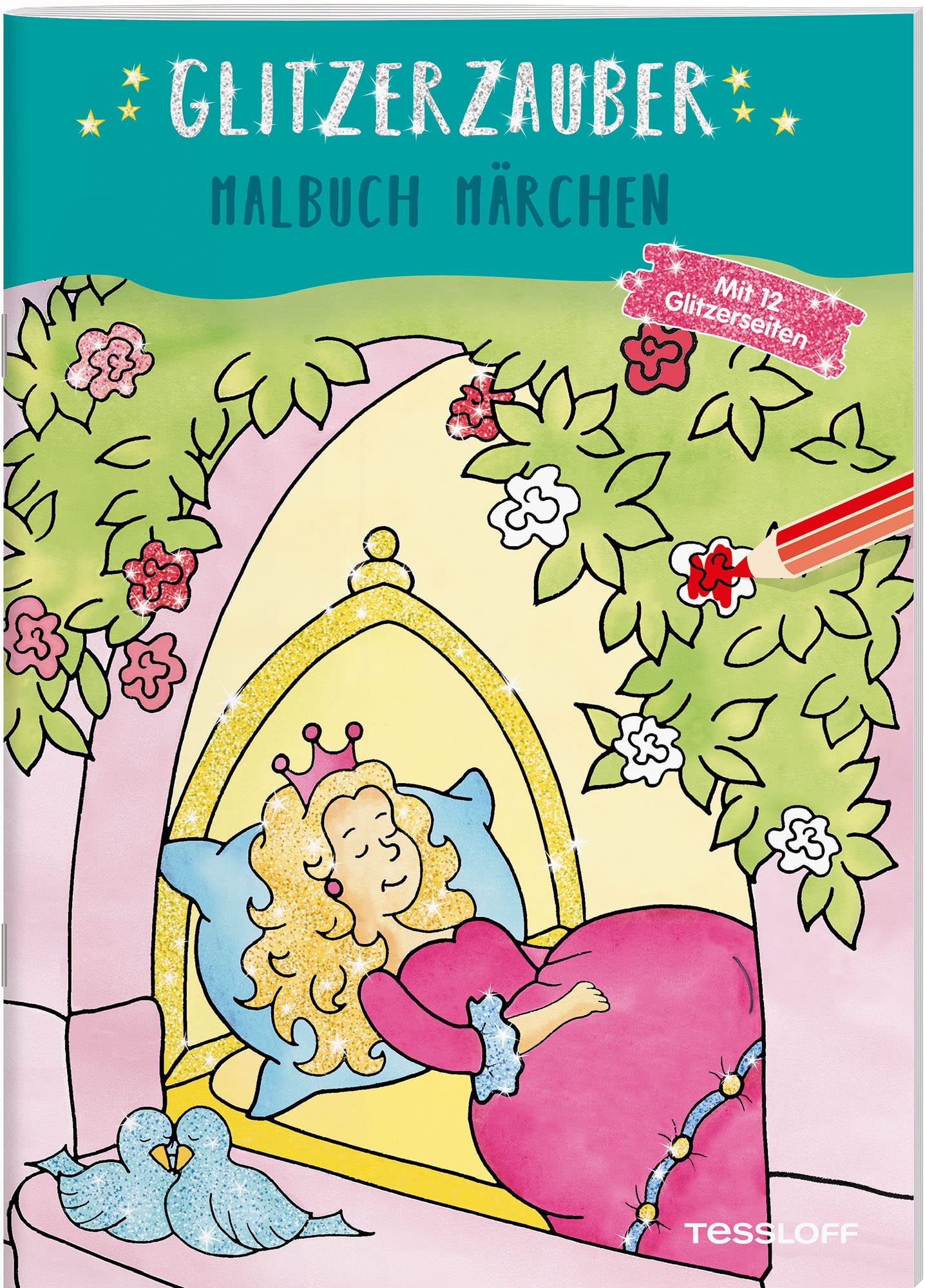 Glitzerzauber Malbuch. Märchen: Mit 12 Glitzerseiten (Malbücher und -blöcke) Tiptoi & Games