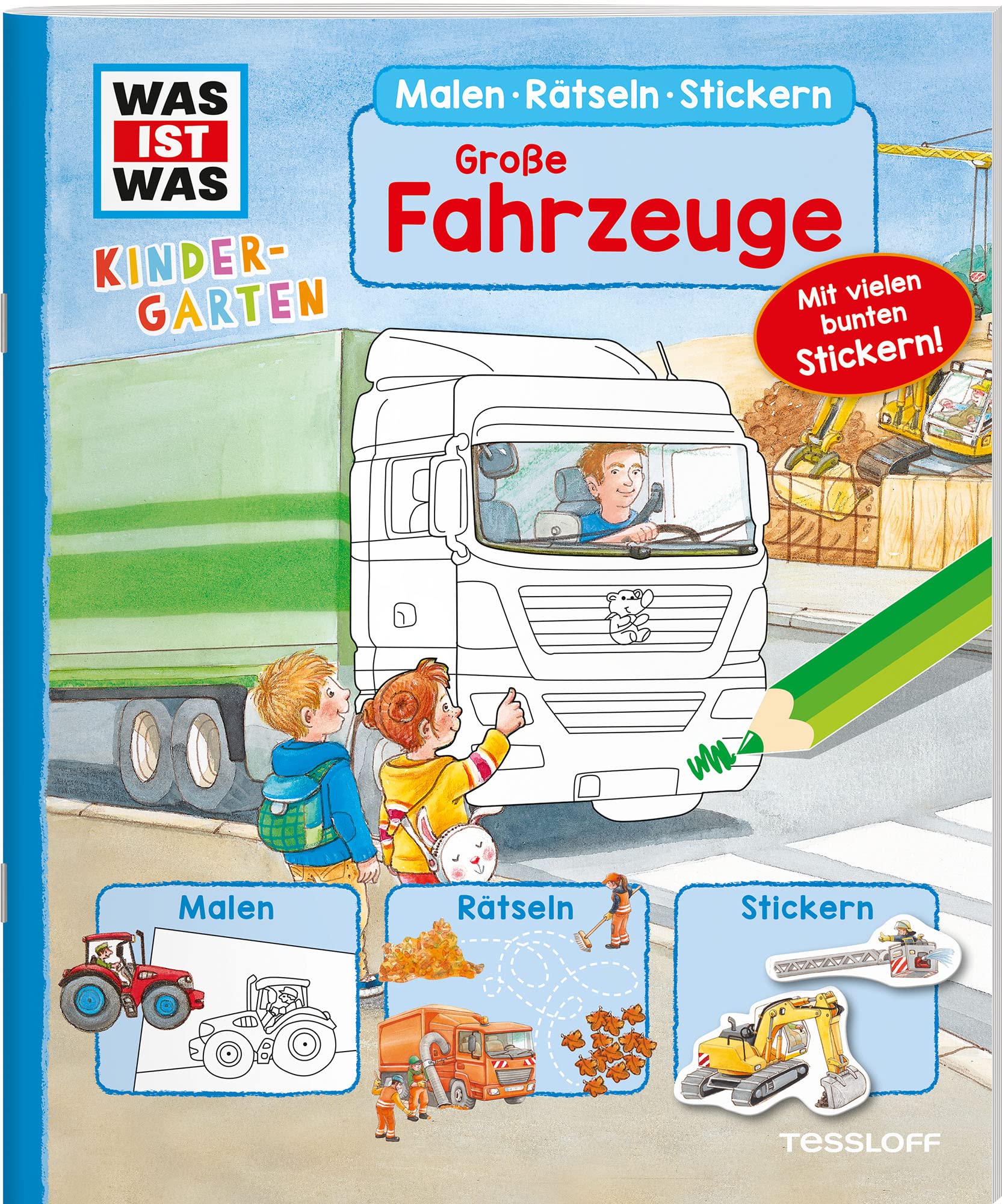 WAS IST WAS Kindergarten Malen Rätseln Stickern Große Fahrzeuge Novels & Short Stories