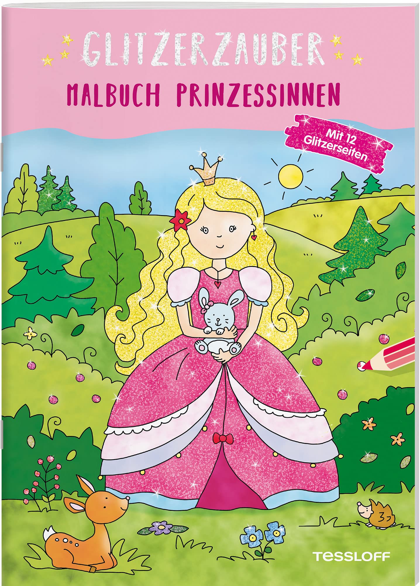 Glitzerzauber Malbuch. Prinzessinnen: Mit 12 Glitzerseiten (Malbücher und -blöcke) Non-fiction