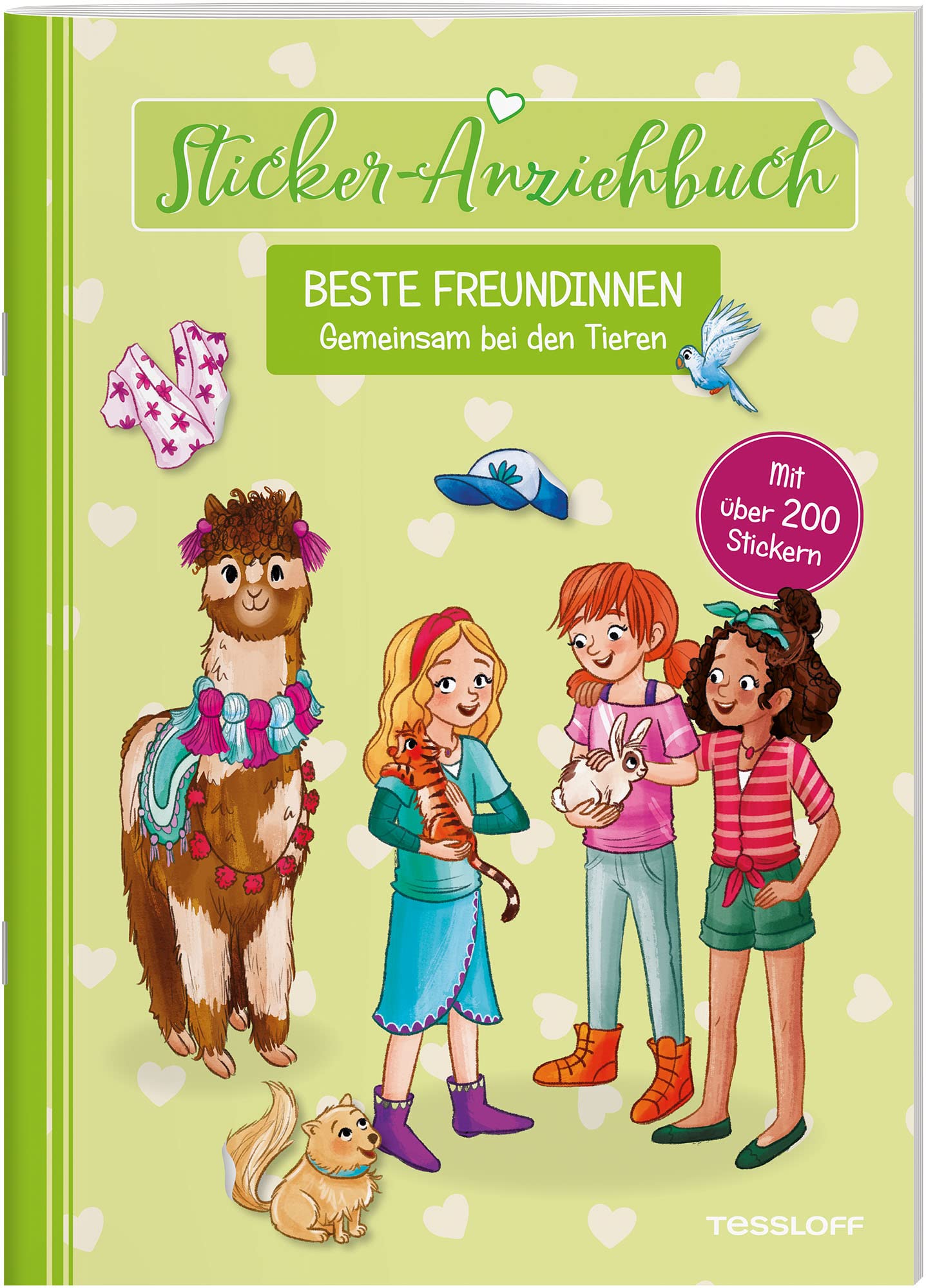 Sticker-Anziehbuch. Beste Freundinnen. Gemeinsam bei den Tieren. General education