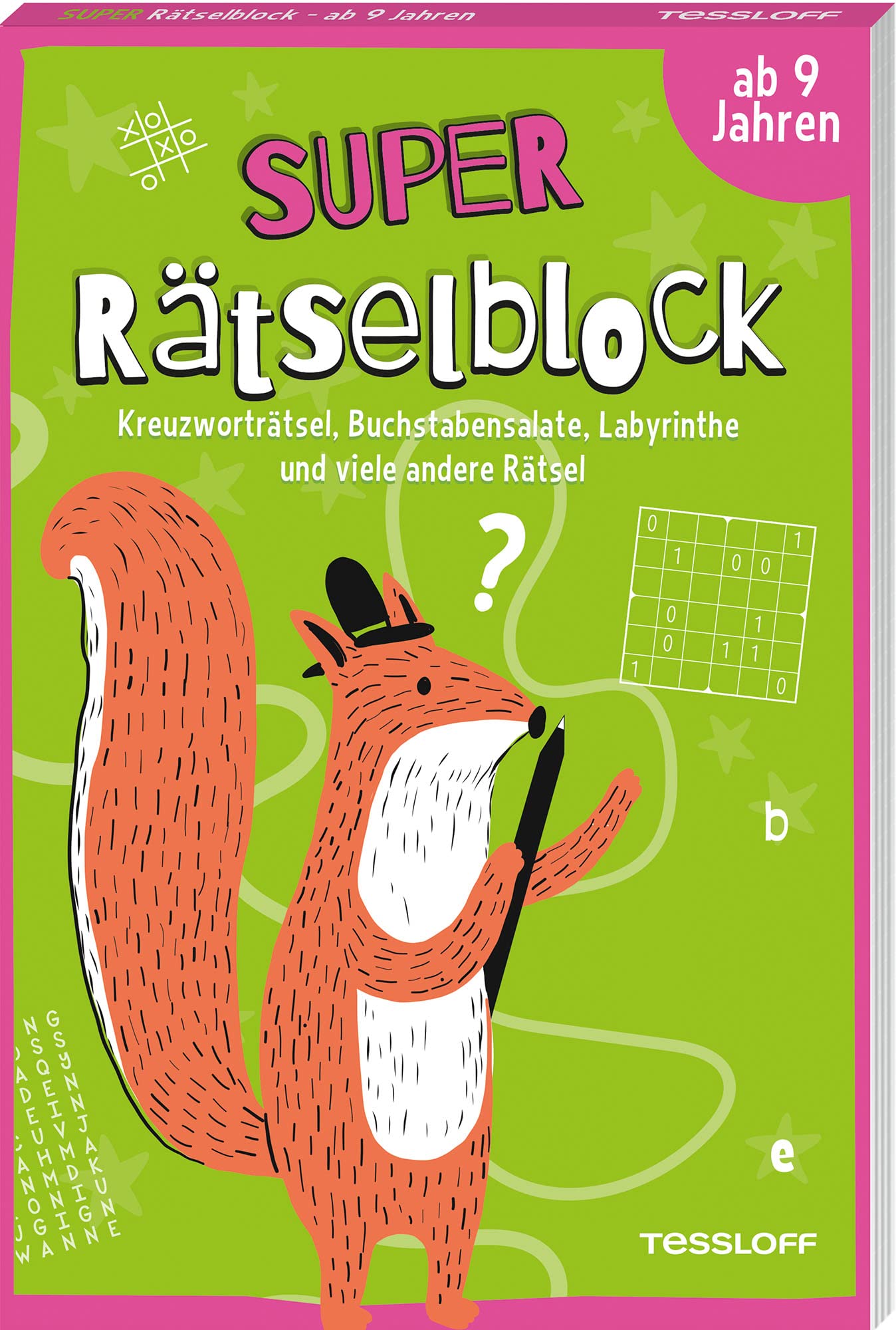 Super Rätselblock ab 9 Jahren.Kreuzworträtsel, Buchstabensalate, Labyrinthe und viele andere Rätsel Leisure & Fun