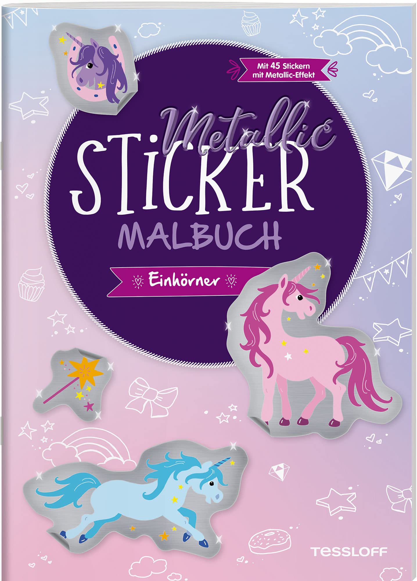 Metallic-Sticker Malbuch. Einhörner Non-fiction