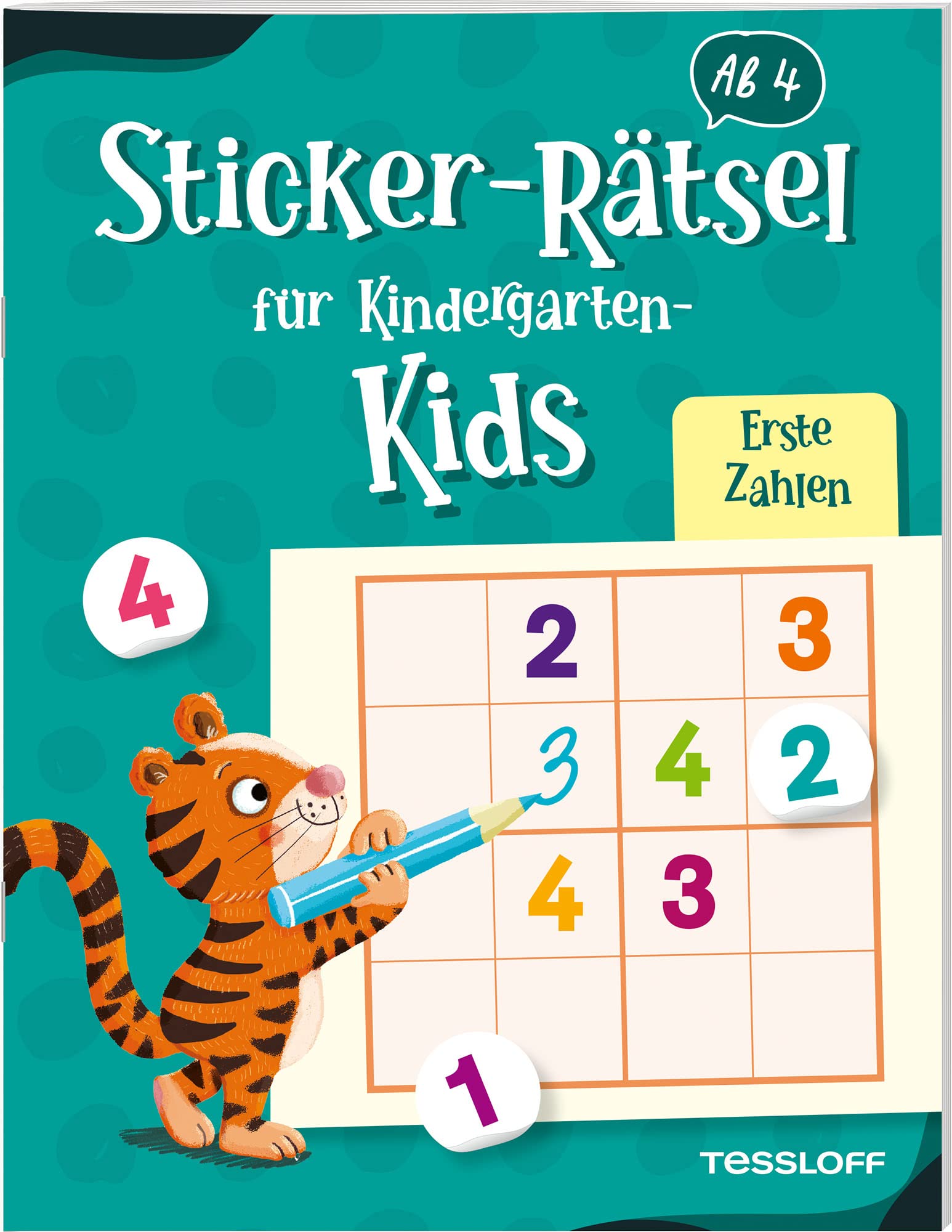 Sticker-Rätsel für Kindergarten-Kids. Erste Zahlen Non-fiction