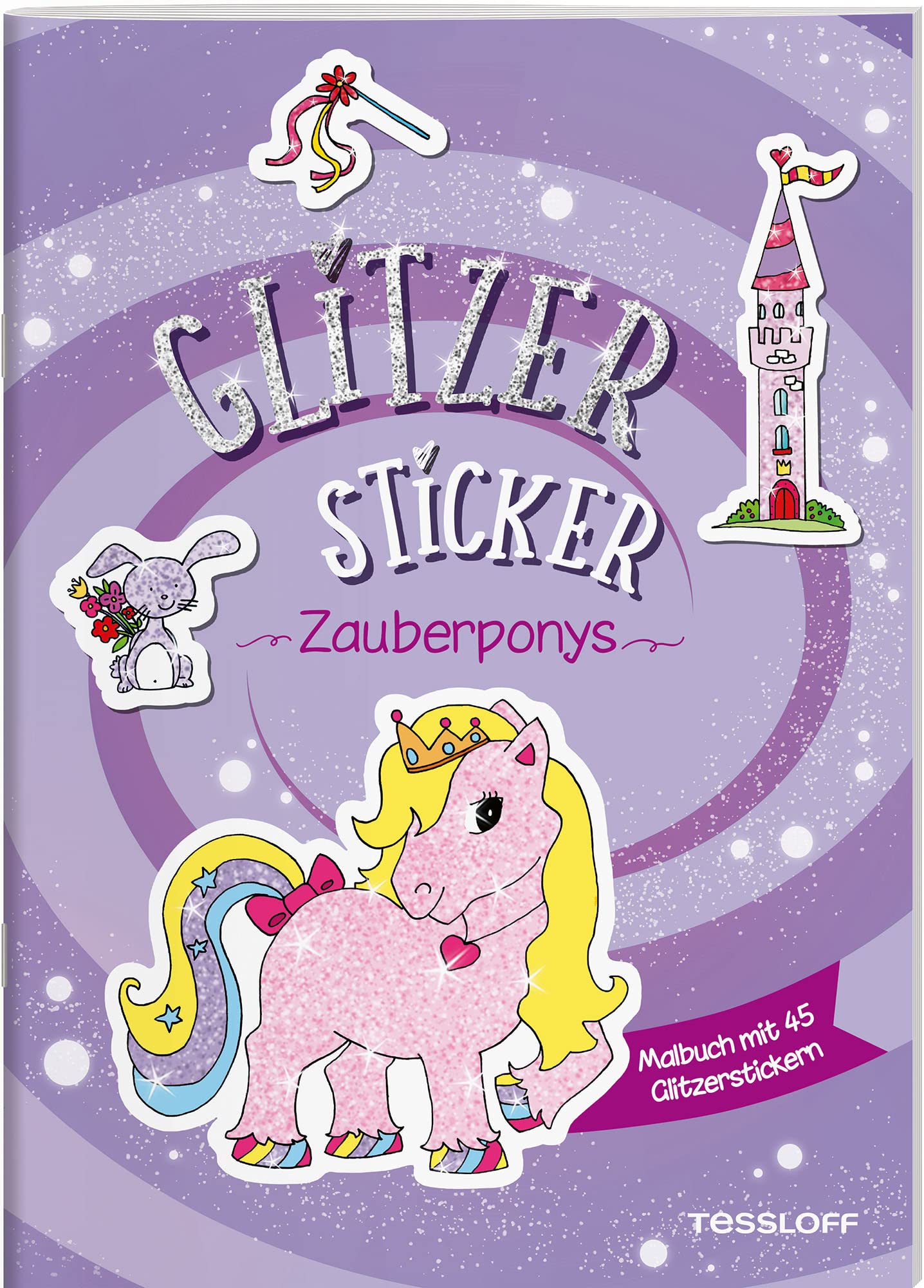 Product Image: Glitzer-Sticker Malbuch. Zauberponys