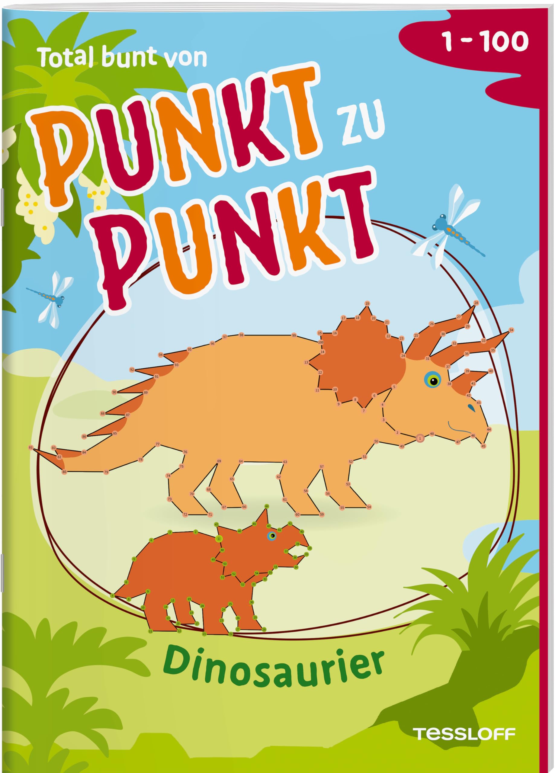 Total bunt von Punkt zu Punkt. Dinosaurier. Von 1 bis 100 Non-fiction