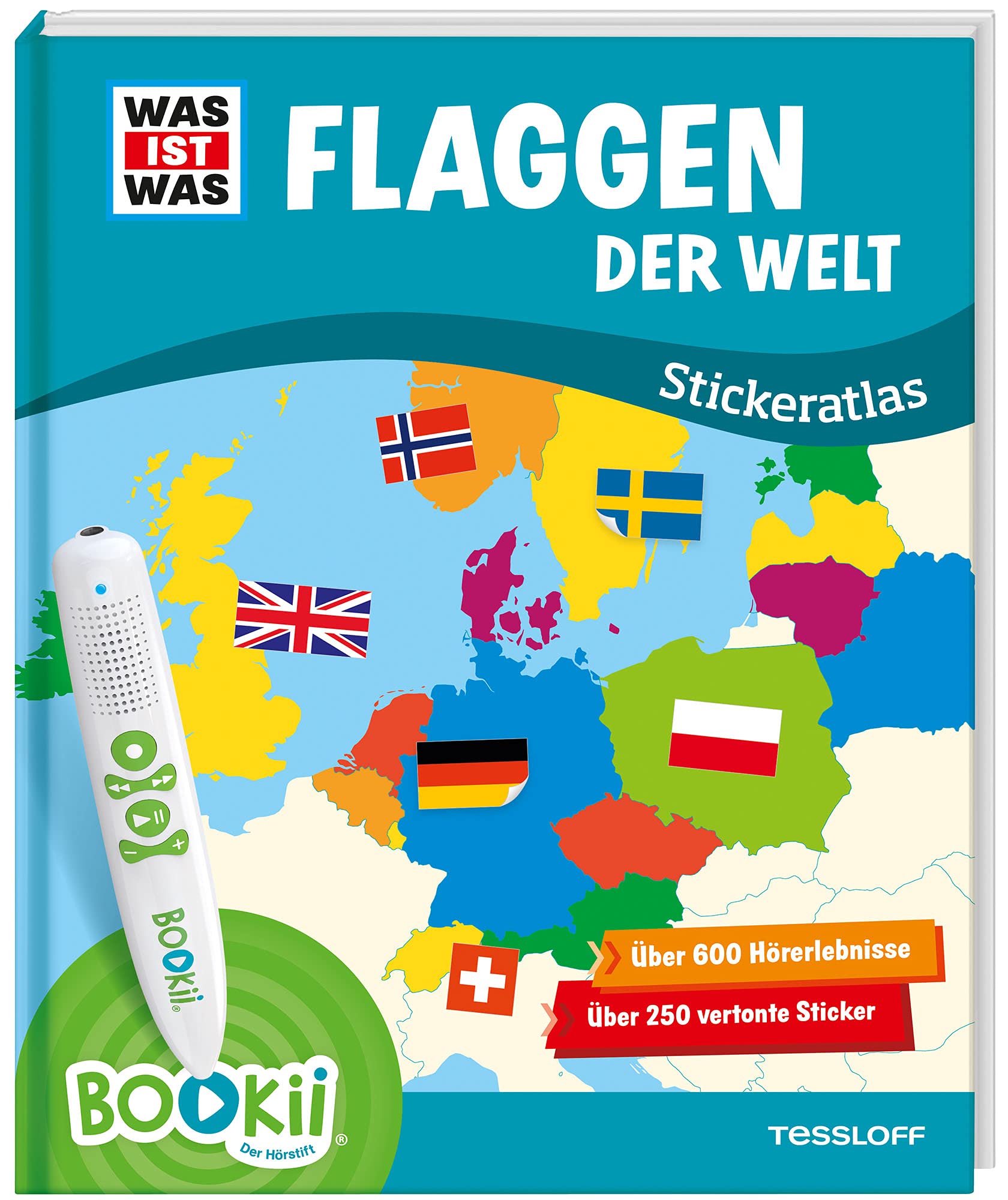 BOOKii® WAS IST WAS Stickeratlas Flaggen der Welt.: Über 600 Hörerlebnisse. Über 250 vertonte Sticker (BOOKii / Antippen, Spielen, Lernen) General education