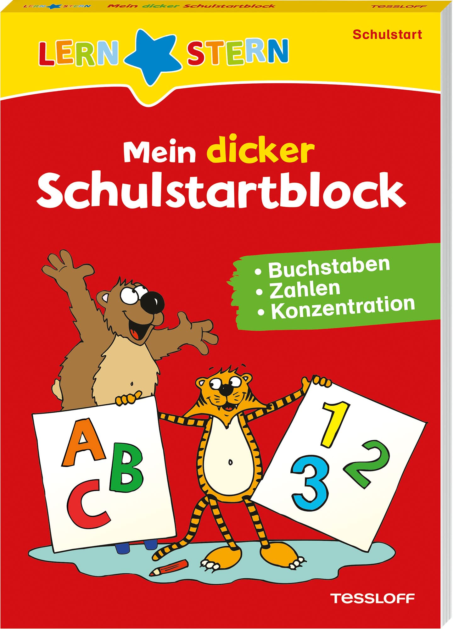 LERNSTERN Mein dicker Schulstartblock. Buchstaben, Zahlen, Konzentration book