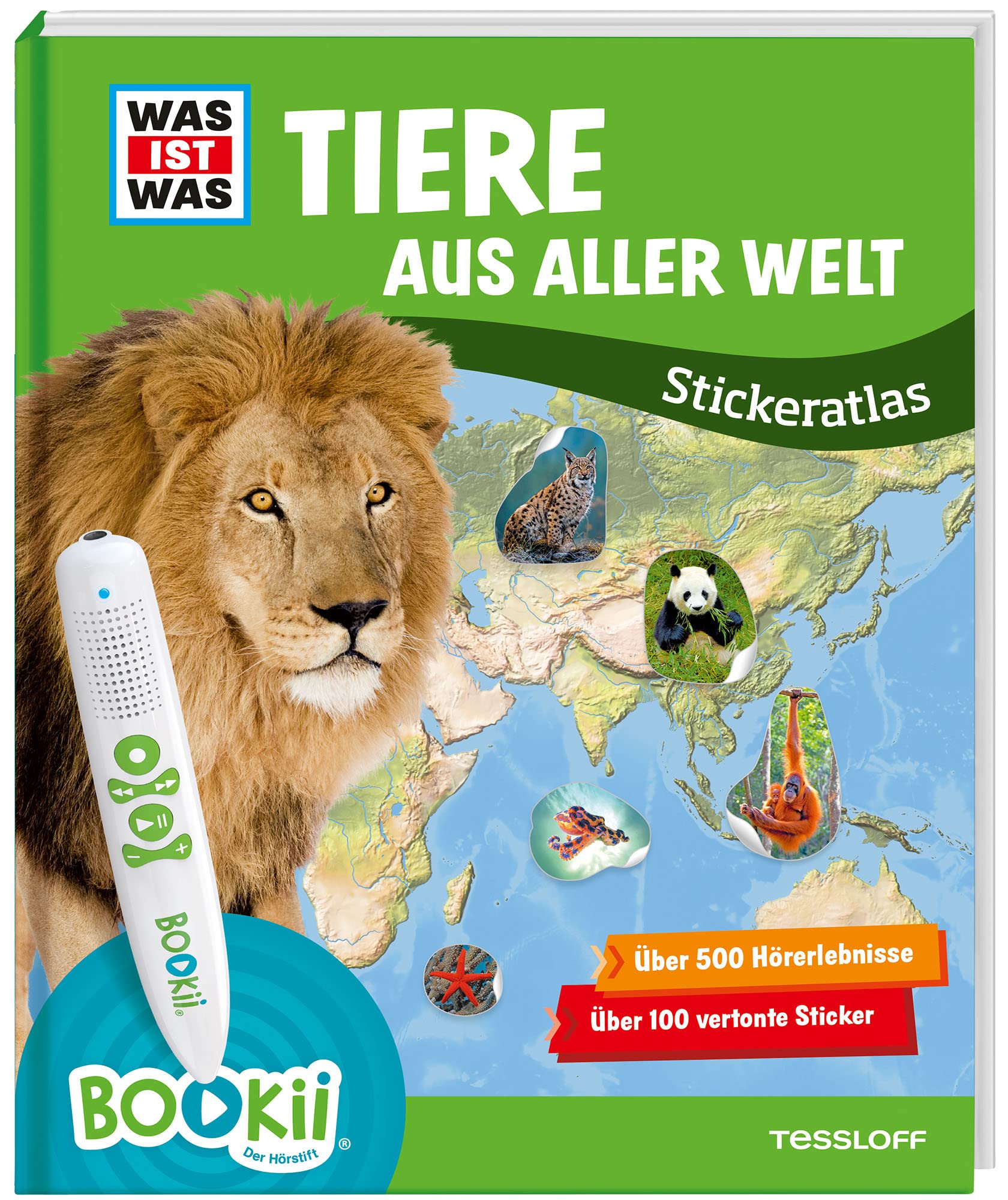 BOOKii® WAS IST WAS Stickeratlas Tiere aus aller Welt Non-fiction books for kids