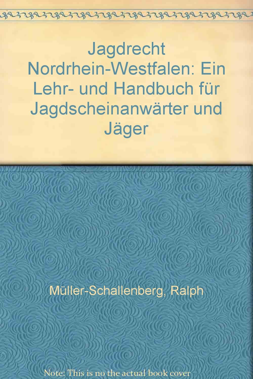 Jagdrecht Nordrhein-Westfalen Books
