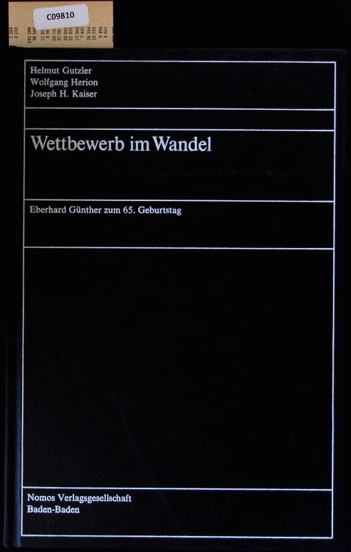 Wettbewerb im Wandel: Eberhard Günther zum 65. Geburtstag Law