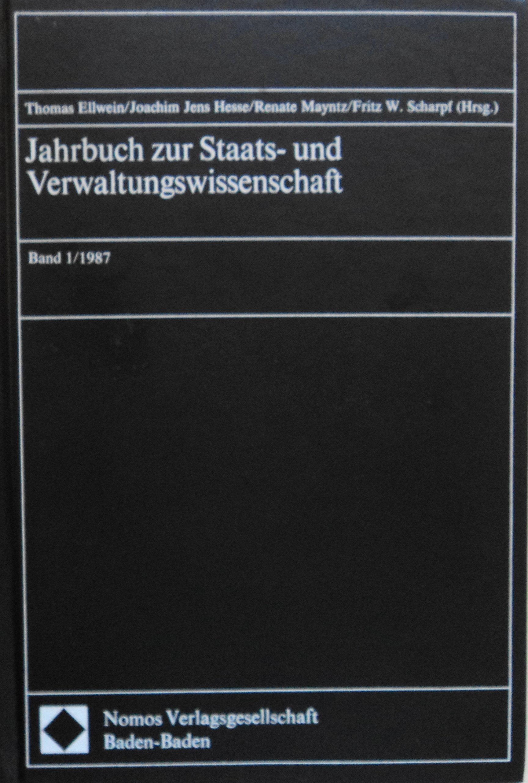 Jahrbuch zur Staats- und Verwaltungswissenschaft: Band 1/1987 Law