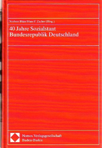 40 Jahre Sozialstaat Bundesrepublik Deutschland Law