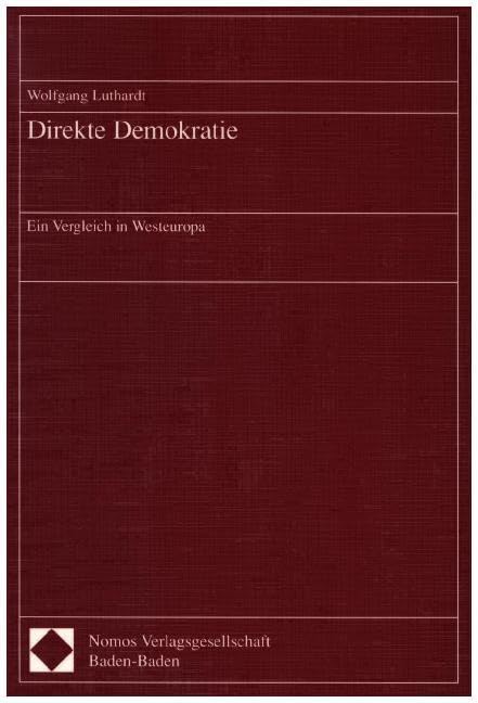 Direkte Demokratie: Ein Vergleich in Westeuropa Law