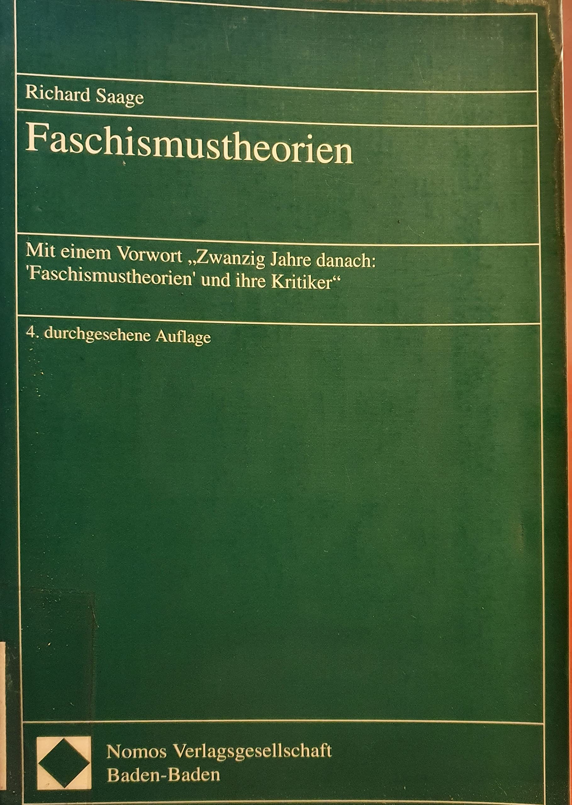 Faschismustheorien: Mit einem Vorwort "Zwanzig Jahre danach: 'Faschismustheorien' und ihre Kritiker" book