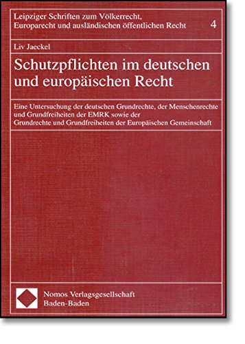 Schutzpflichten im deutschen und europäischen Recht Law