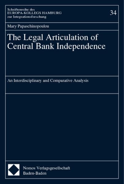The Legal Articulation of Central Bank Independence Law